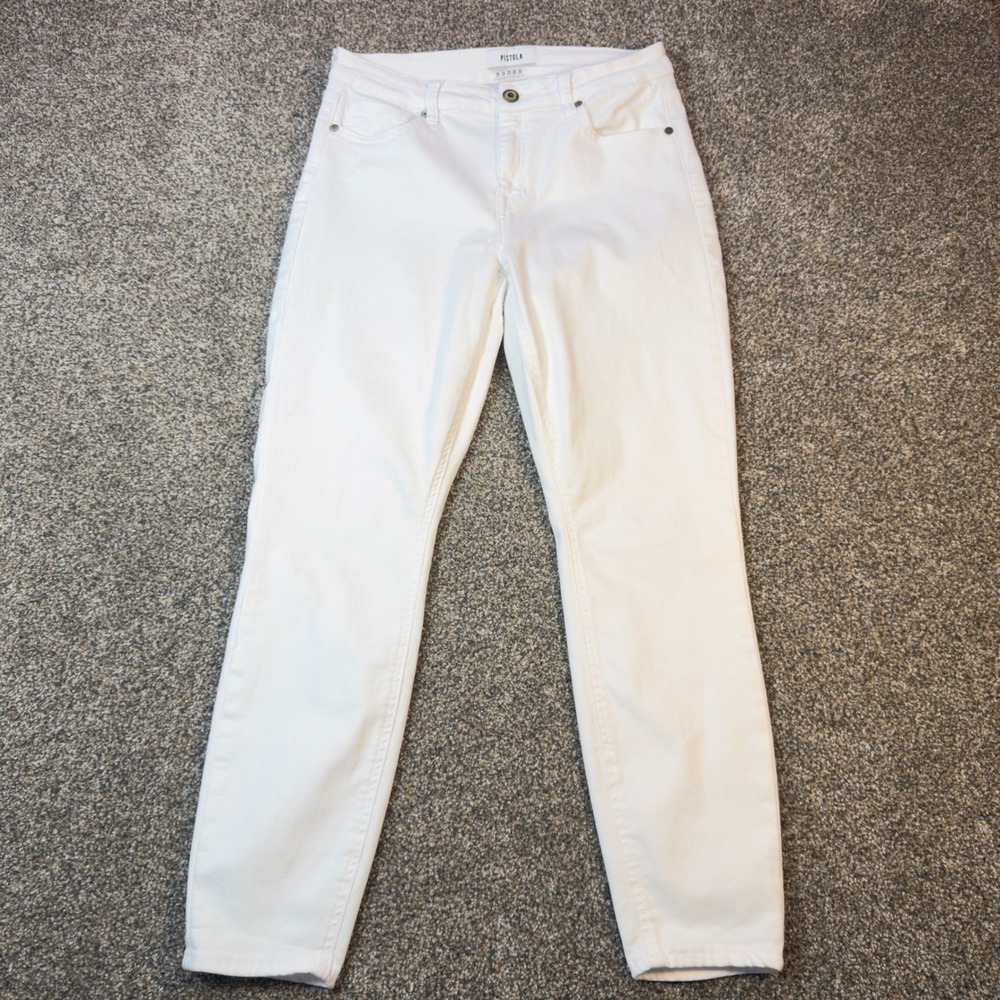 Pistola Jennifer Oslo White High Rise Skinny Ankle Jeans Women's 29‎ Minimalist
